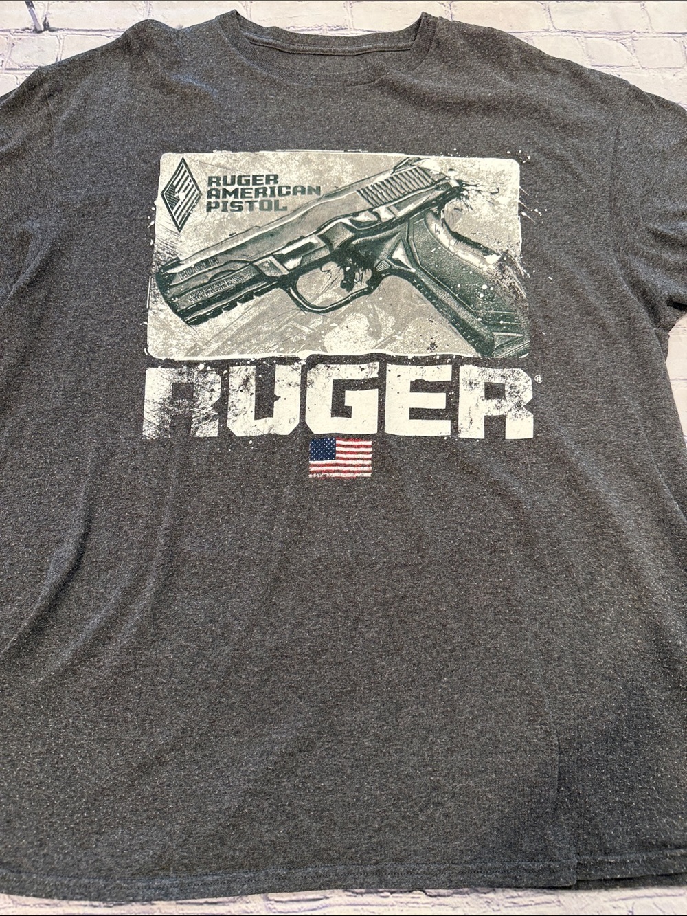 Ruger American Logo Tee - American Flag Logo | Size XL